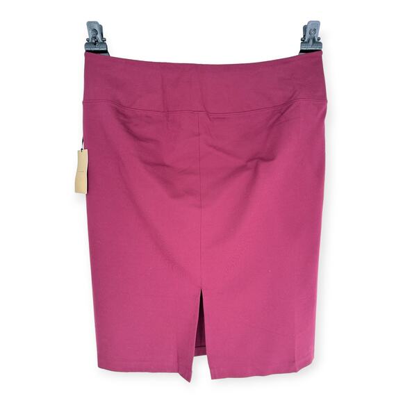 Halogen | NWT | XXL | Burgundy Field Ponte-Knit Stretchy Pull-On Pencil Skirt - Picture 6 of 10